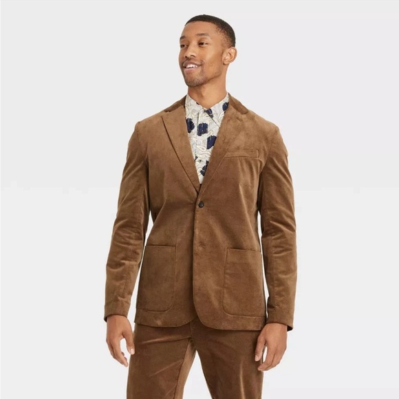 New Houston White Adult Velvet Blazer - Brown Sz Small - Picture 1 of 3
